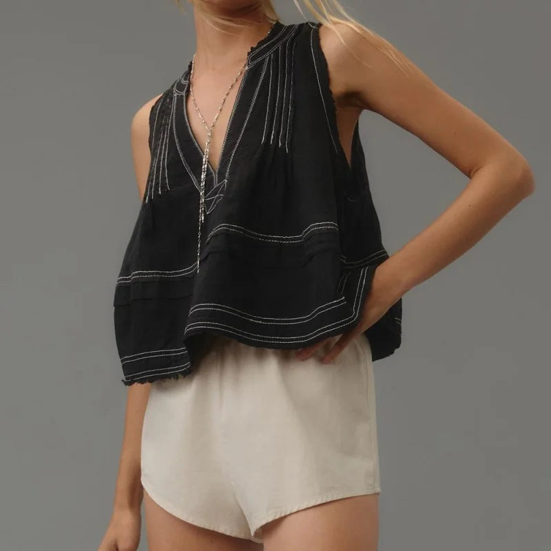 Opaline Layered V Neck Tank Top