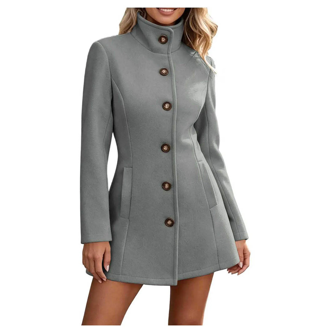 Josette Stand Collar Peacoat