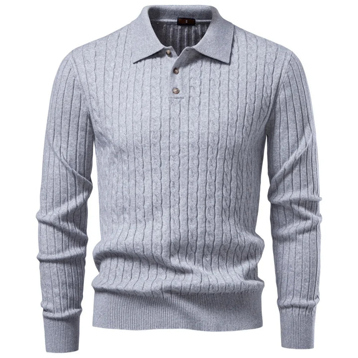 Callum Cable Knit Polo