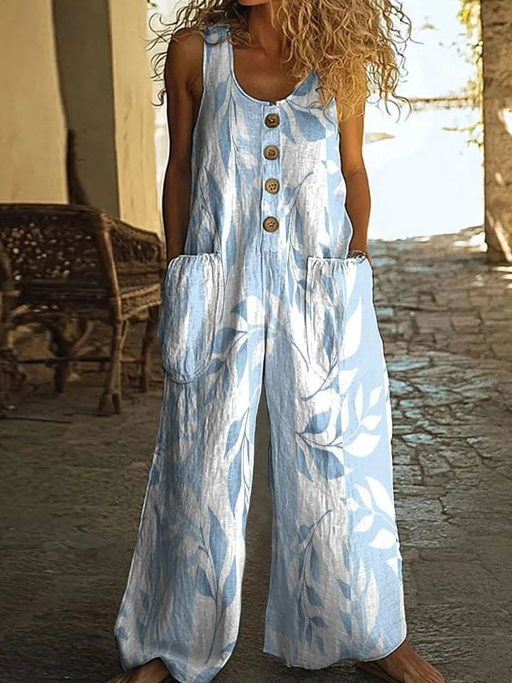 Melina Boho Floral Wide Leg Jumpsuit