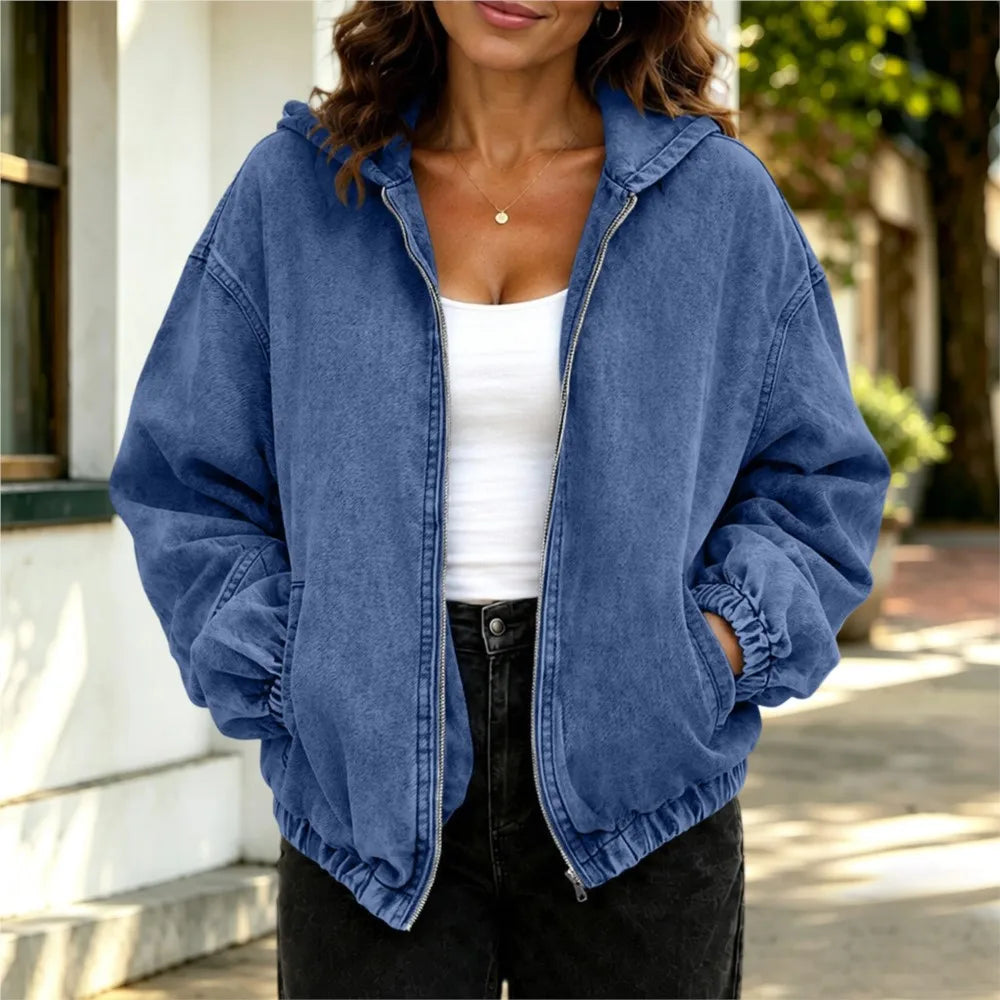 Harper Hooded Denim Jacket