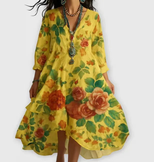 Adele Boho Floral Maxi Dress