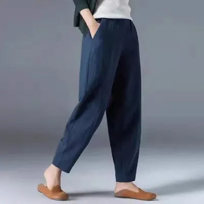 Ava Cotton Linen Harem Pants