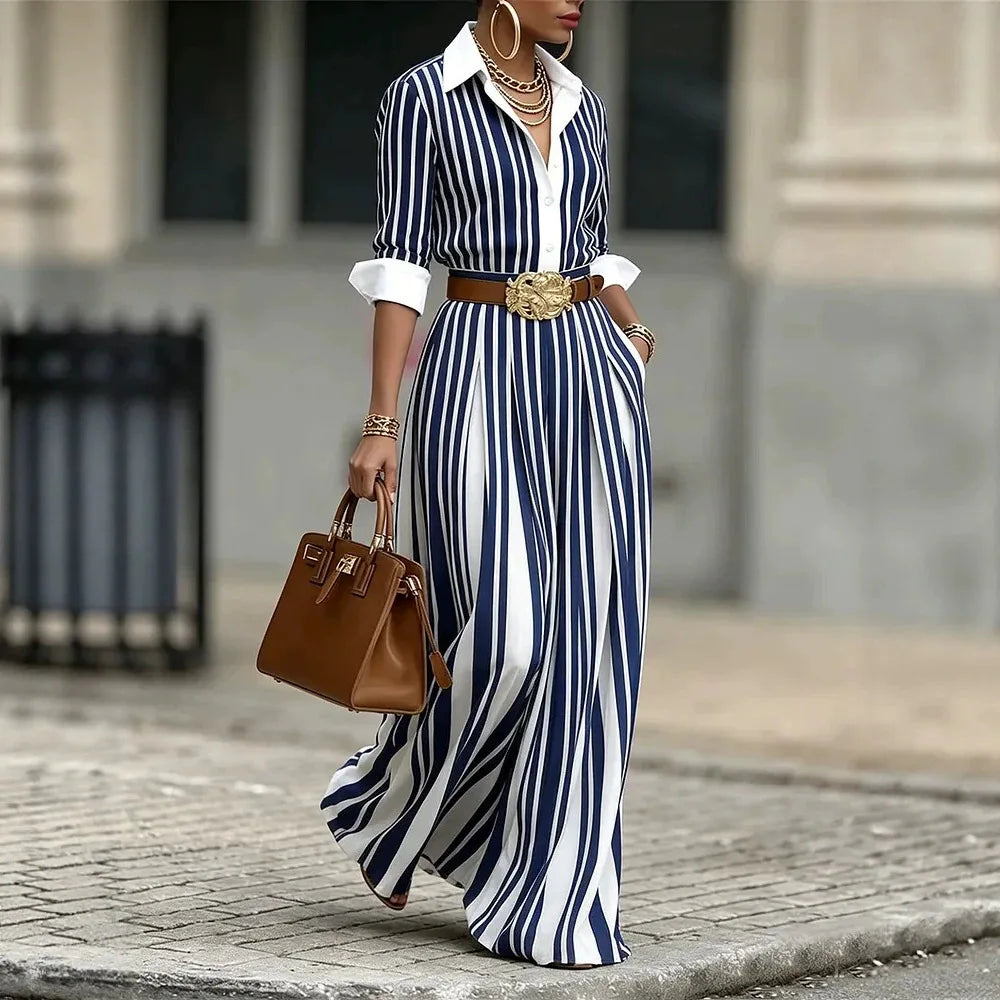 Denise Chic Striped Maxi Dress