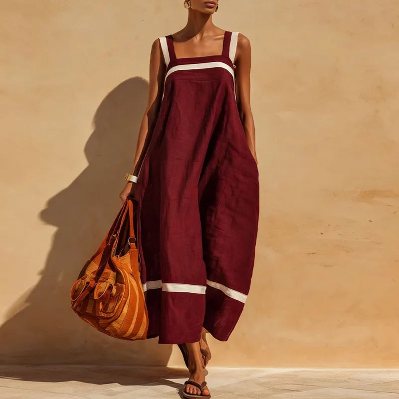 Megan Color Block Maxi Dress