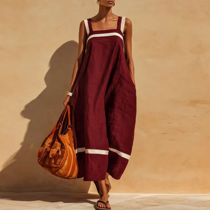 Megan Color Block Maxi Dress