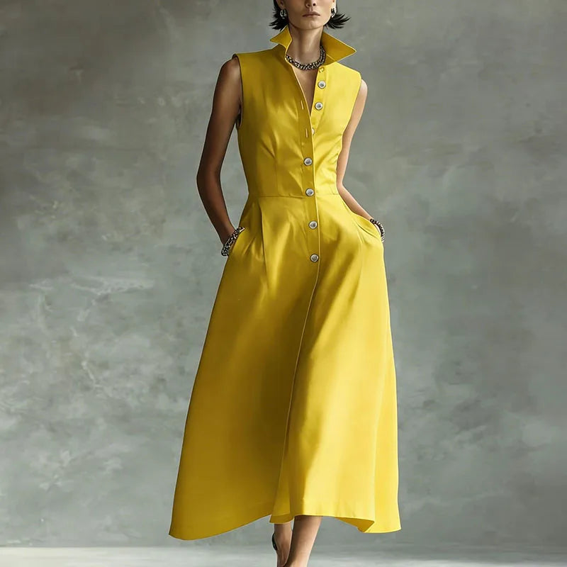 Renata Sophisticated Shirt Maxi Dress