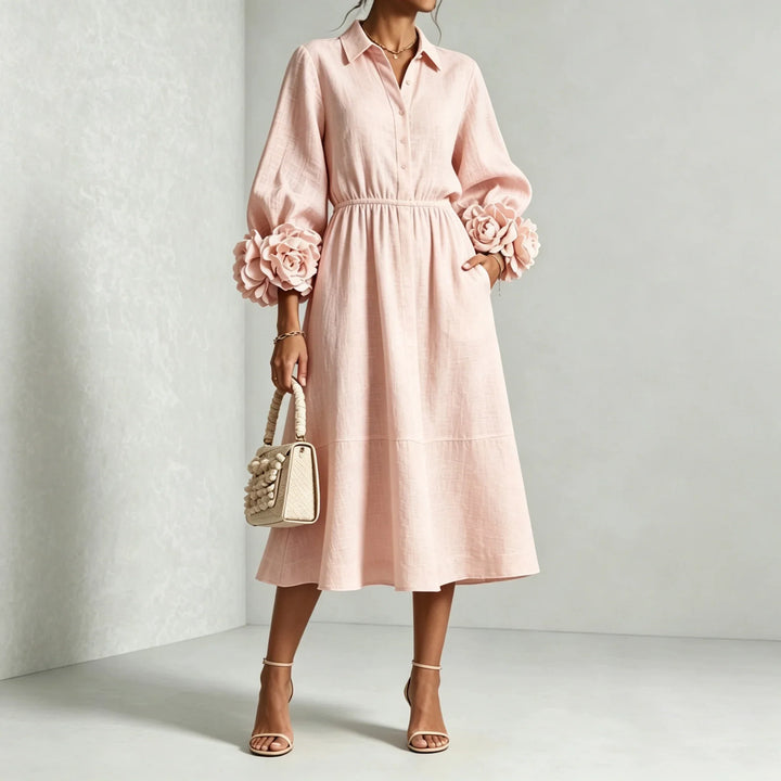 Josephine Floral Cuff Midi Dress