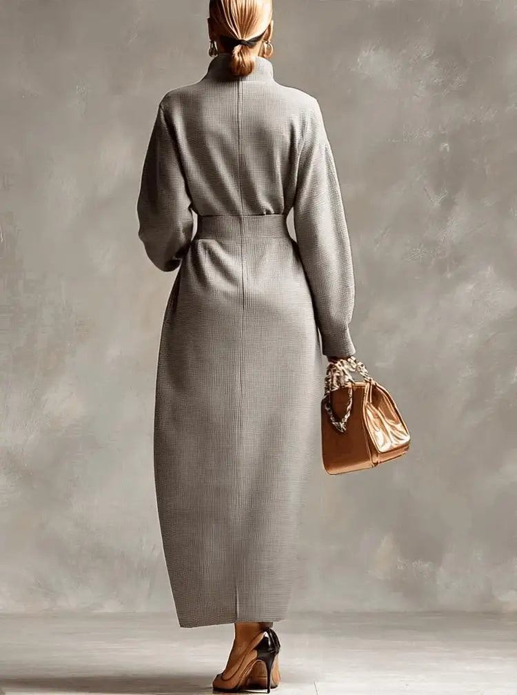 Orlena Elegant Zip Maxi Dress