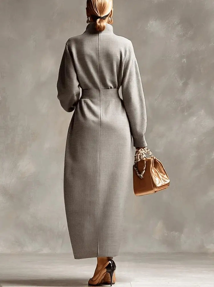 Orlena Elegant Zip Maxi Dress