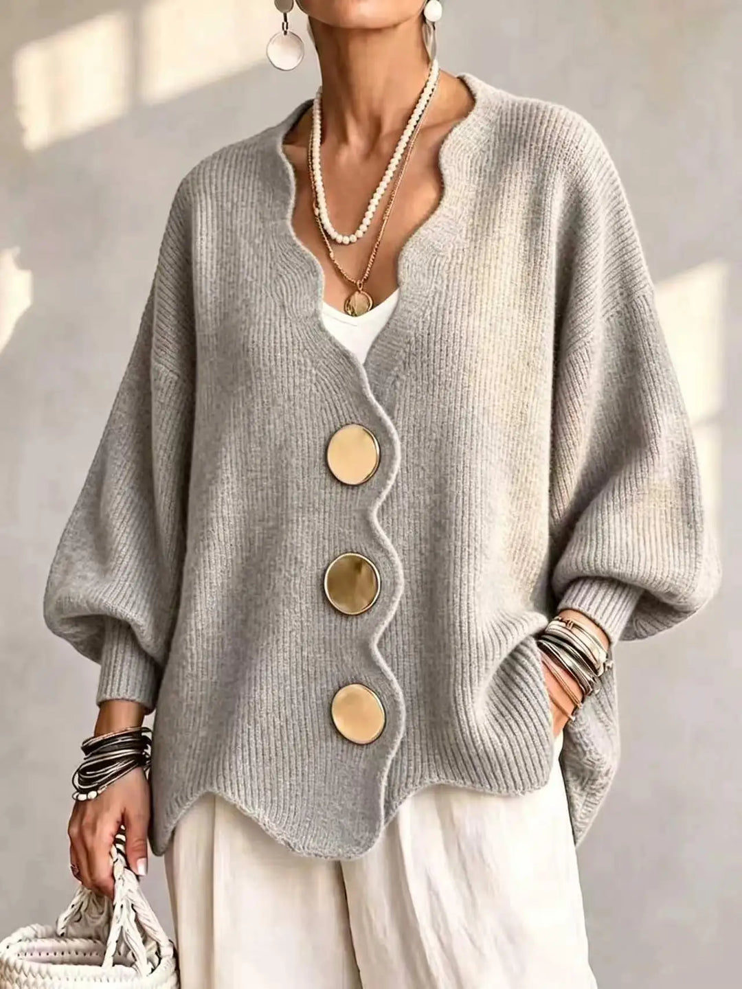 Thalisse Wavy Edge Cardigan