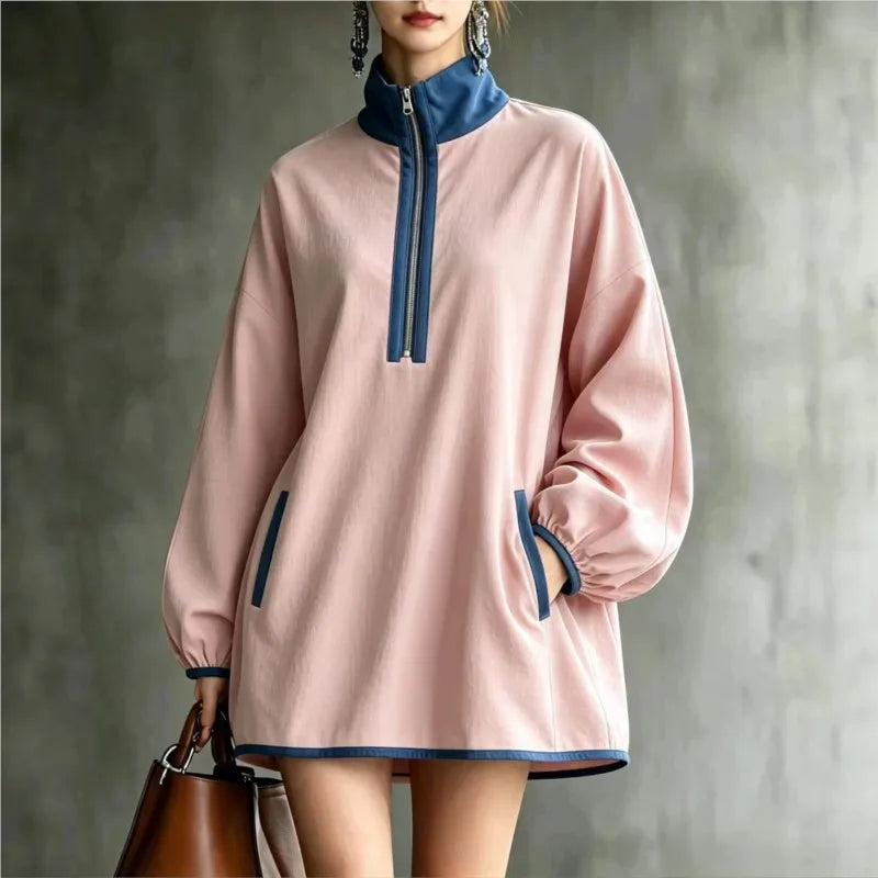 Elara Half Zip Mini Dress