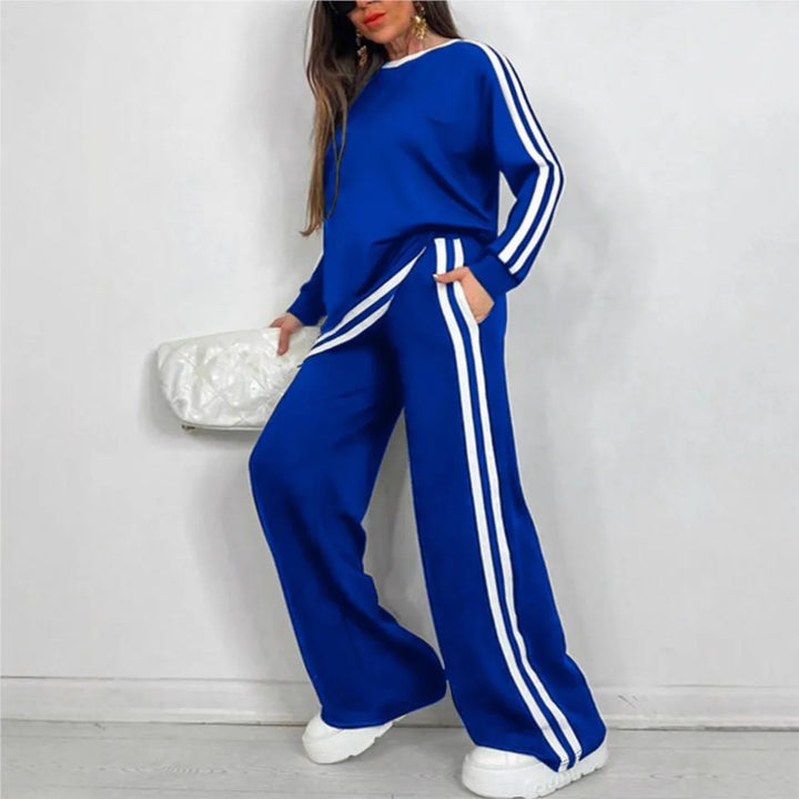 Aisha Sports Stripe Lounge Set