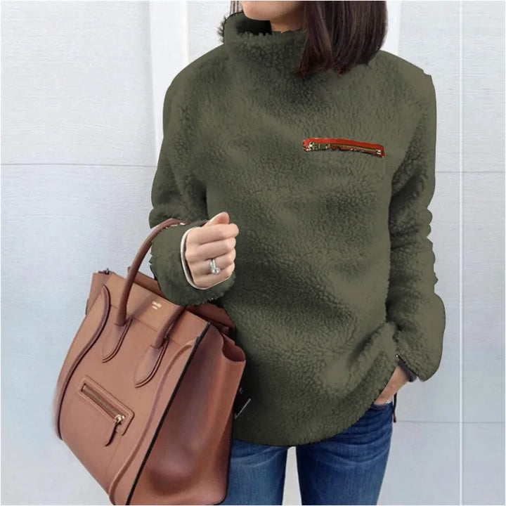 Marielys Sherpa Turtleneck Top