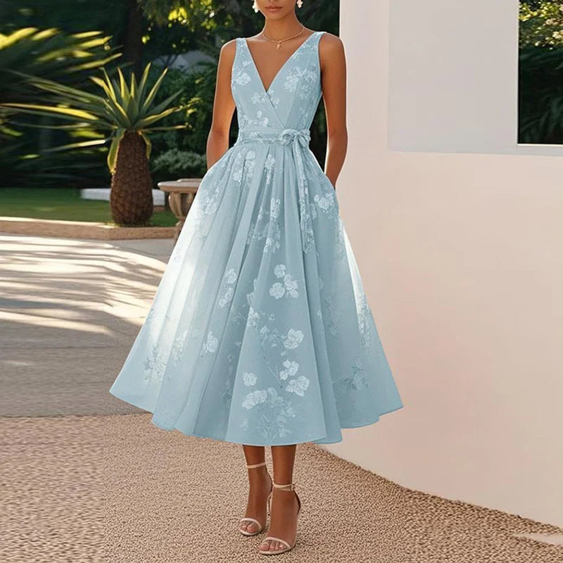 Marjorie Printed A Line Dress