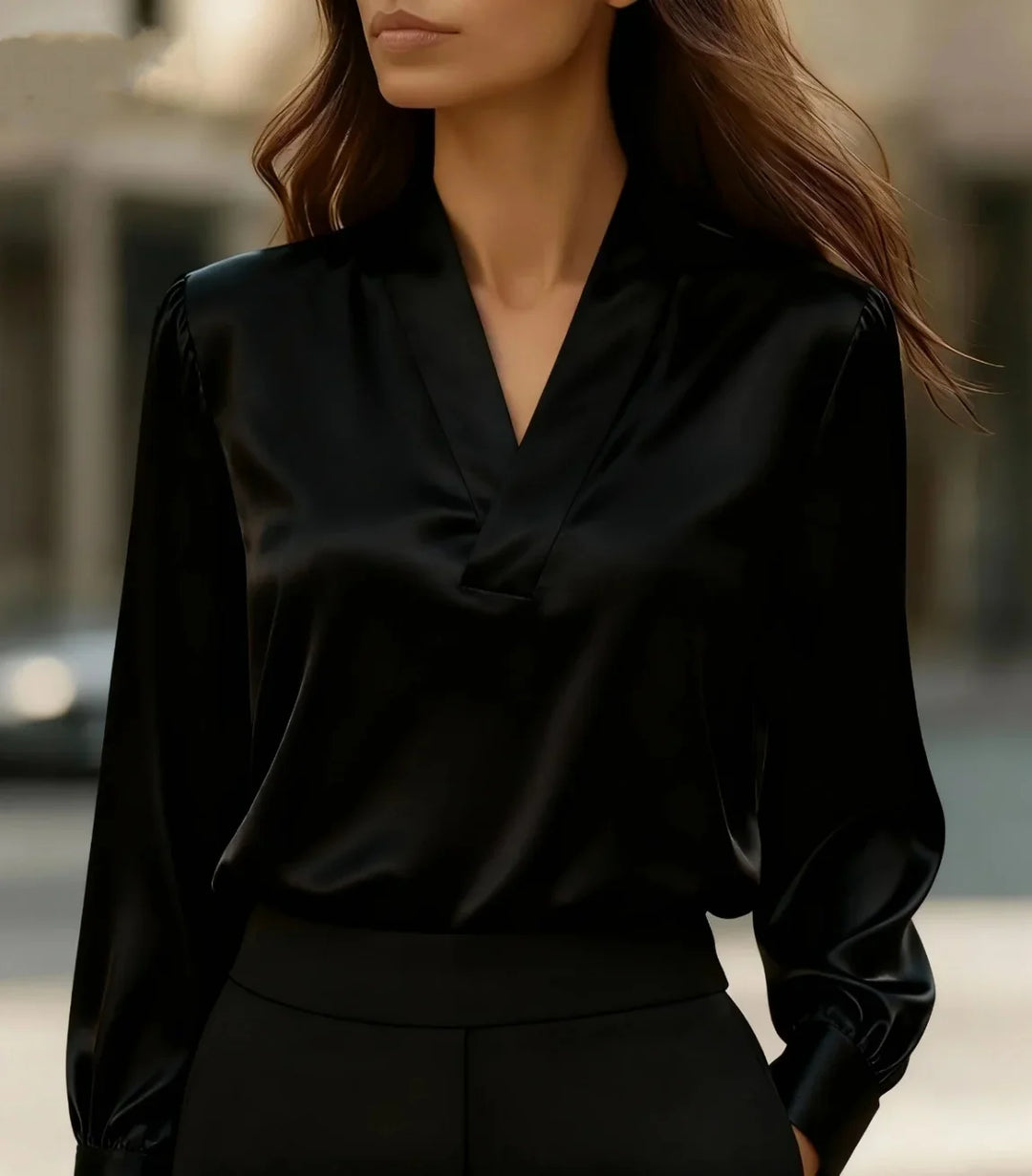 Genevieve Satin Finish Blouse