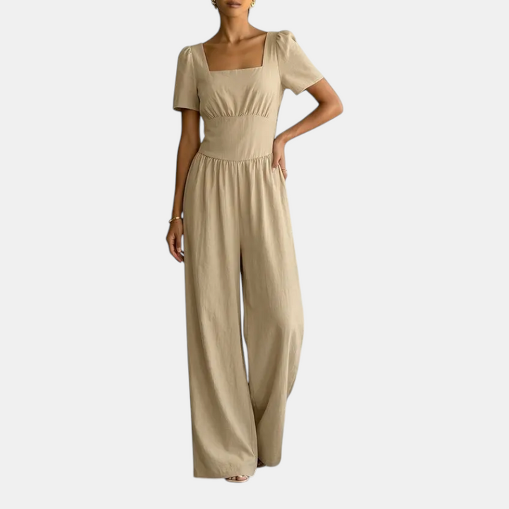 Bella Elegant Puff Sleeve Jumpsuit