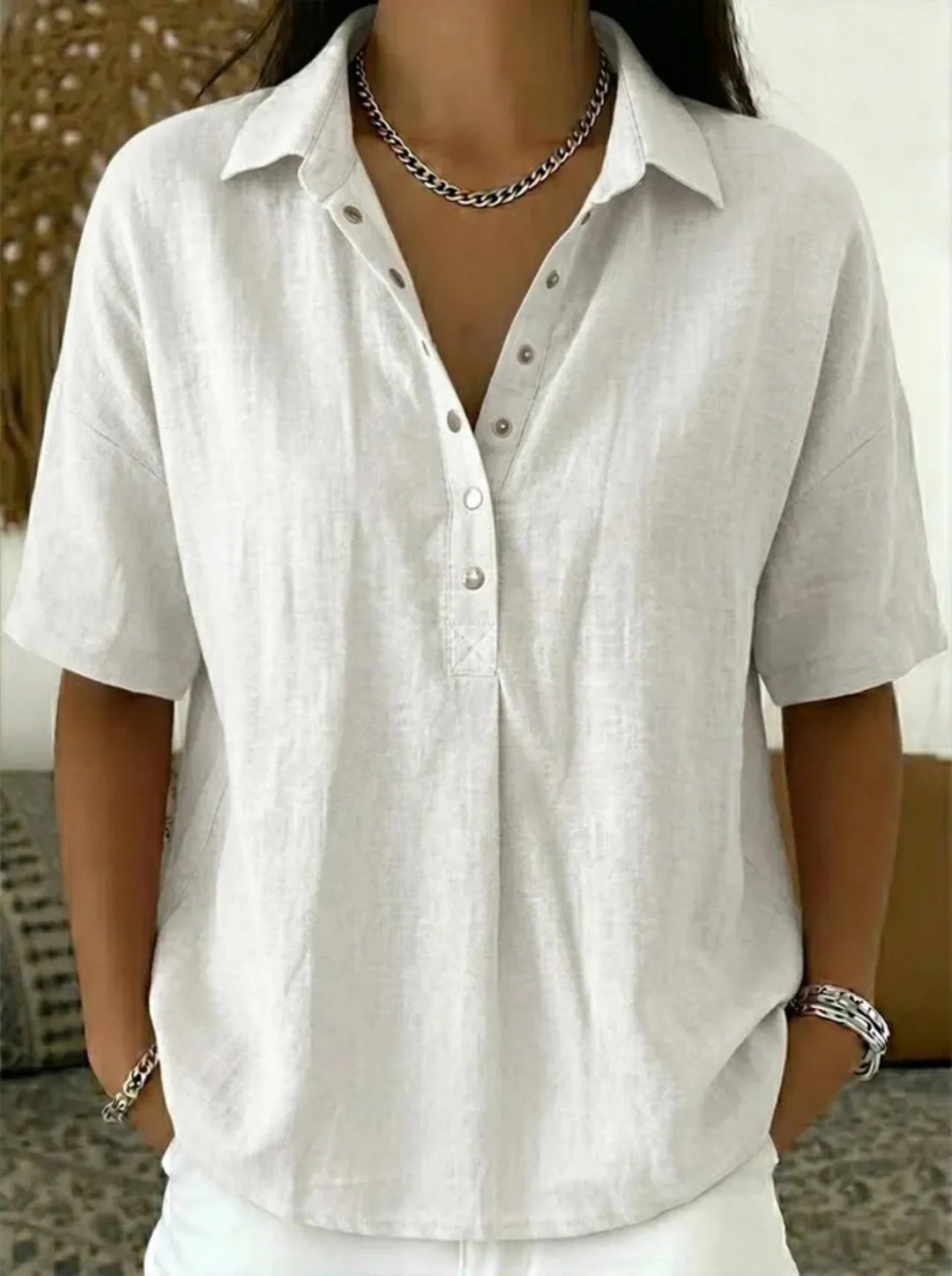 Casey Relaxed Linen Blouse