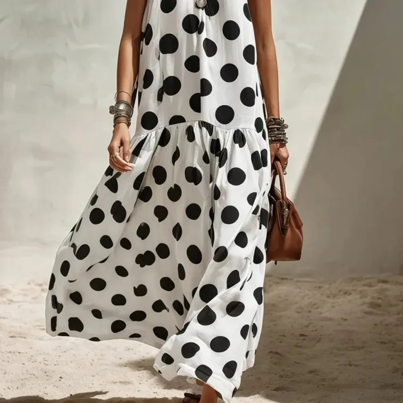 Kayla Polka Dot Maxi Dress