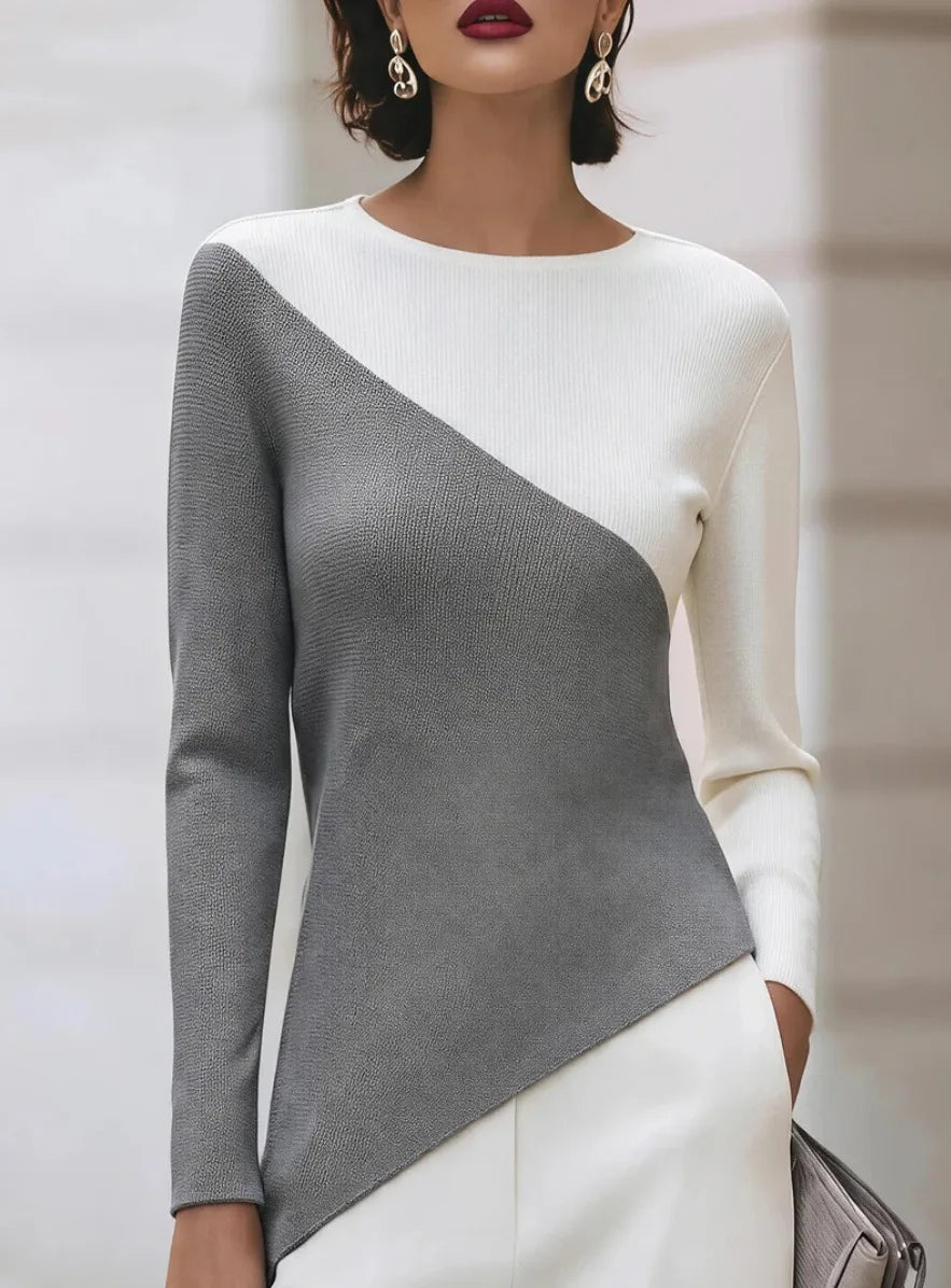 Verona Asymmetric Contrast Top