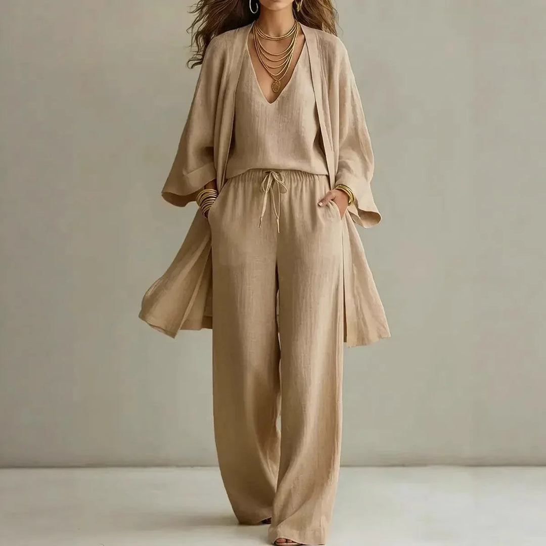 Claudia Linen 3 Piece Co-ord Set