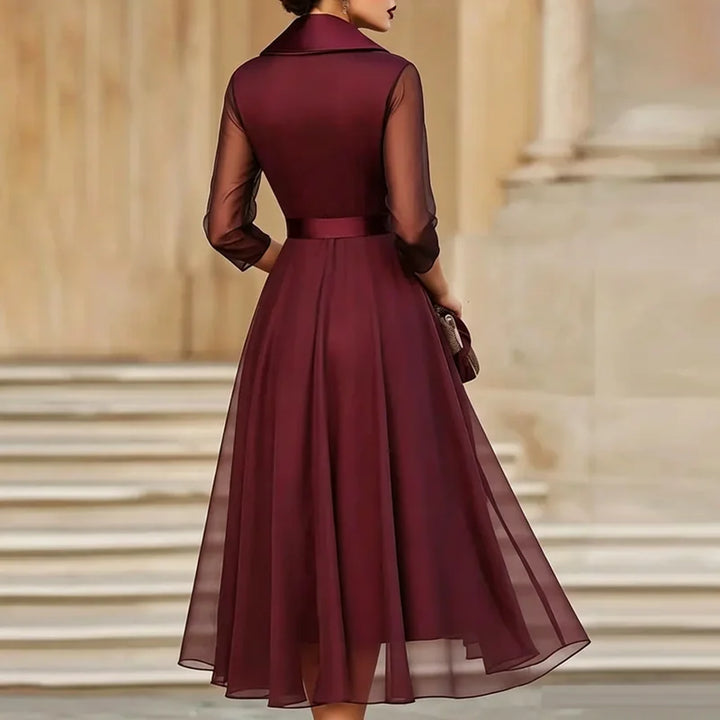 Kira Chiffon Tie Waist Midi Dress