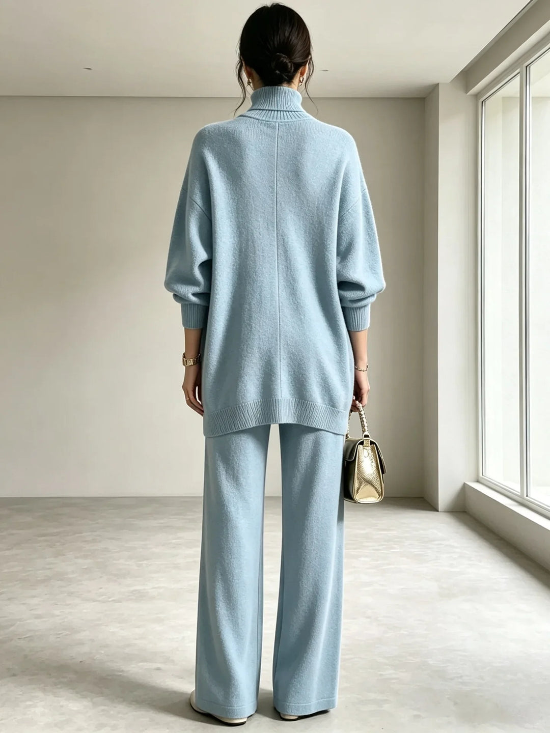 Solene Wrap Front Sweater Set