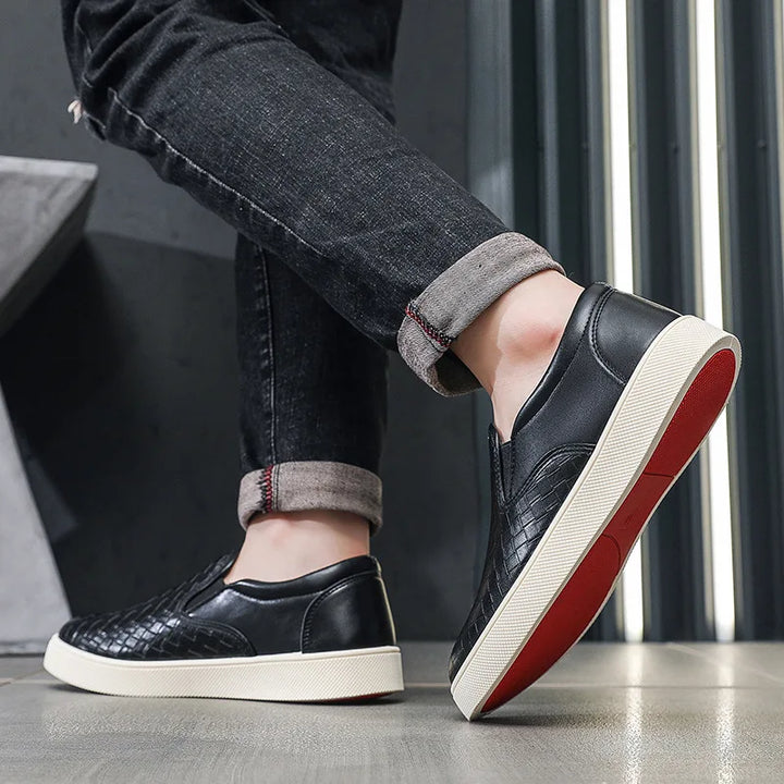 Duncan Leather Slip-On Sneakers