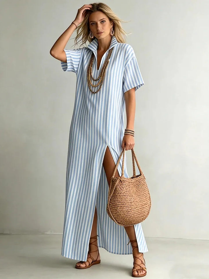 Lenora Striped Boho Maxi Dress