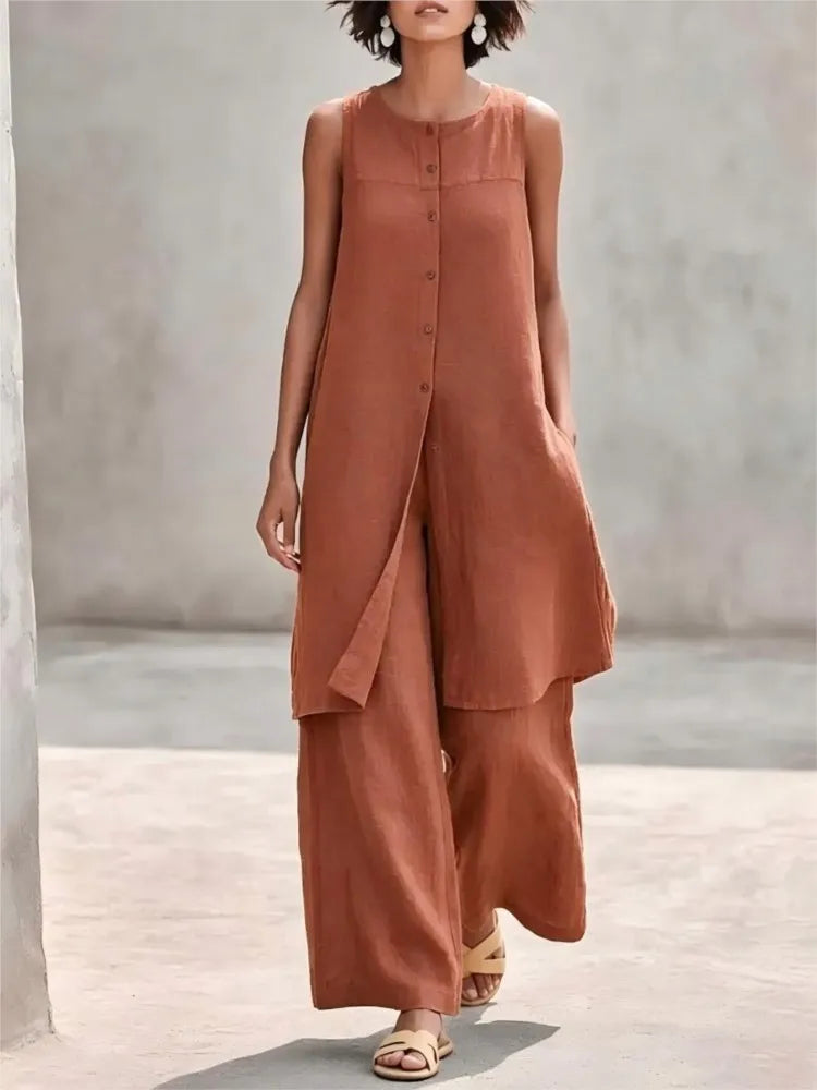 Cecilia Casual Layered Trouser Set