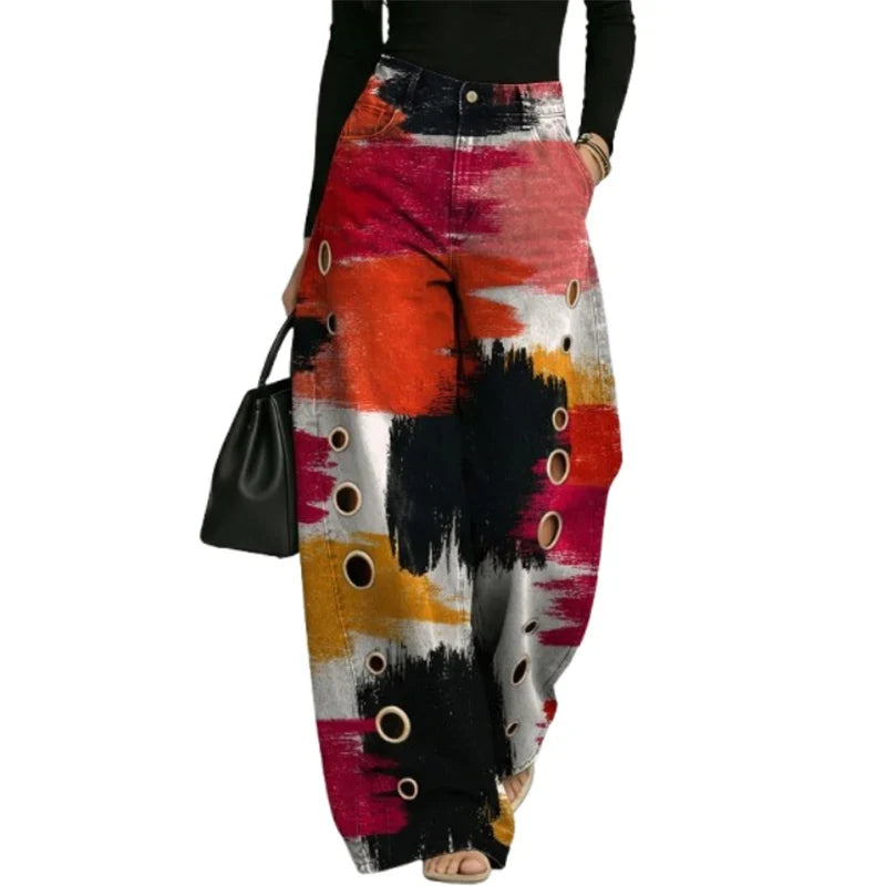 Noelle Printed Wide Leg Trousers