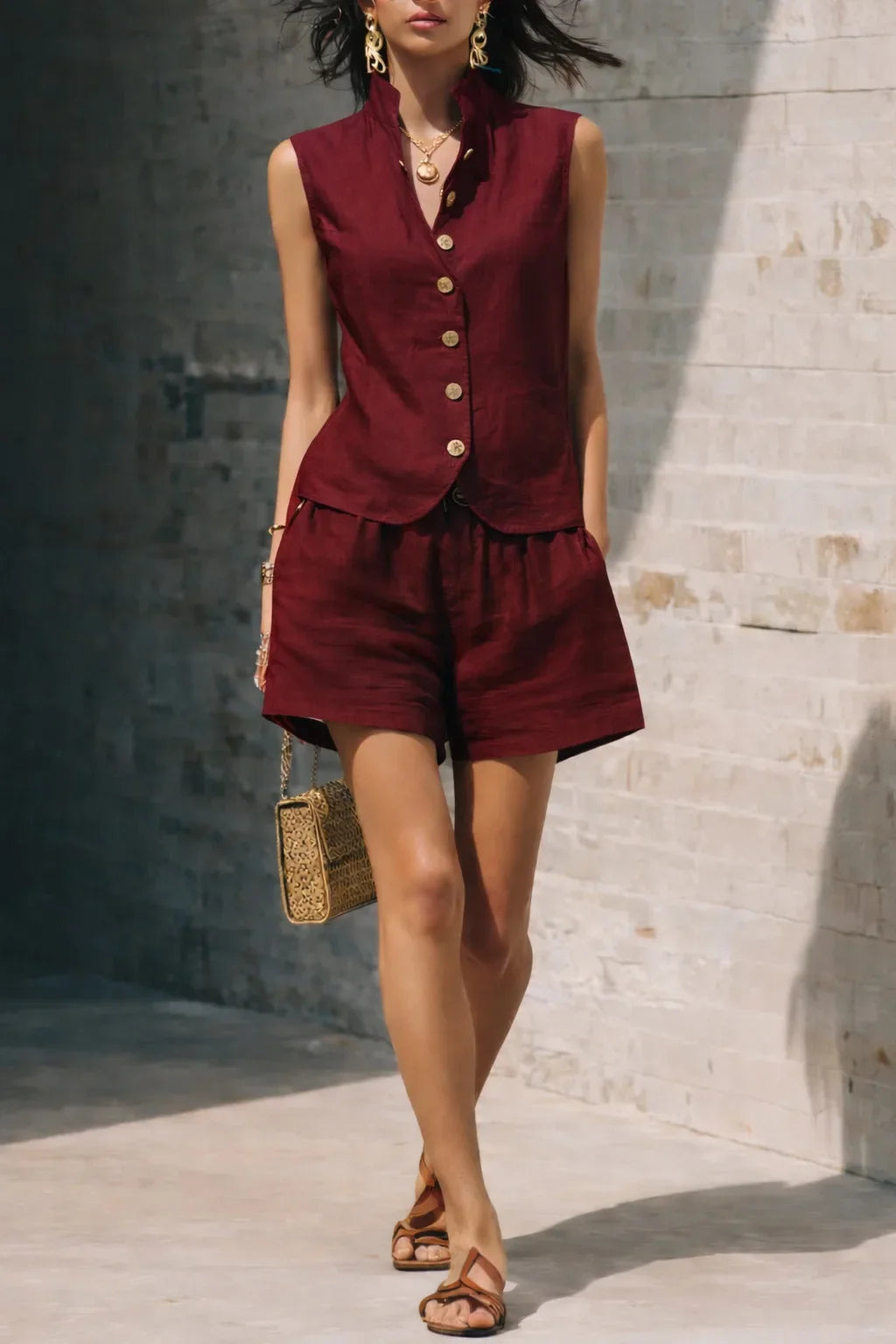 Catalina Relaxed Linen Blend Two Piece Set
