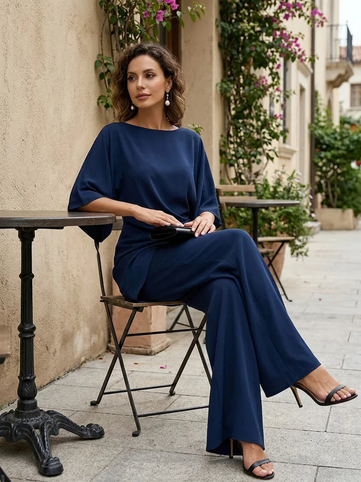 Marisette Draped Hem Trouser Set