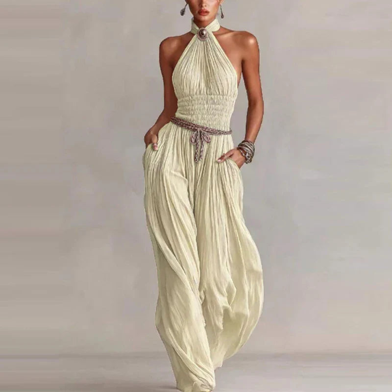 Livia Halter Neck Wide Leg Jumpsuit