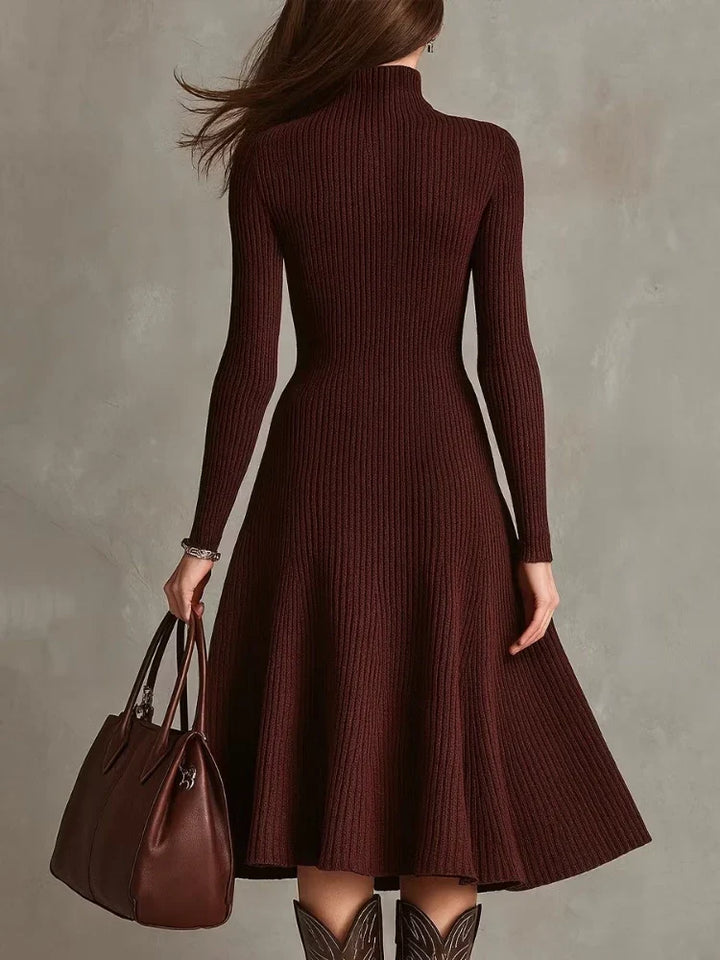 Corinne Quarter Zip Sweater Dress