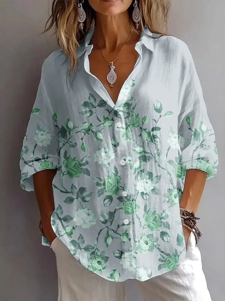 Seraphina Floral Button Up Blouse