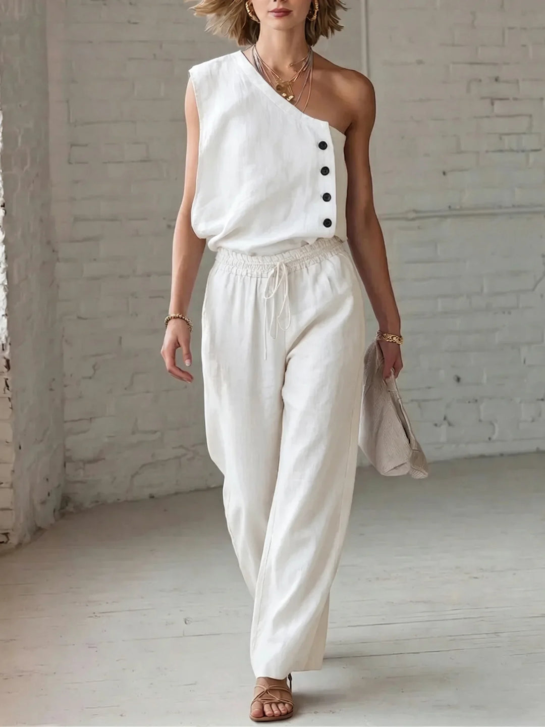 Orlena Asymmetrical Two Piece Set
