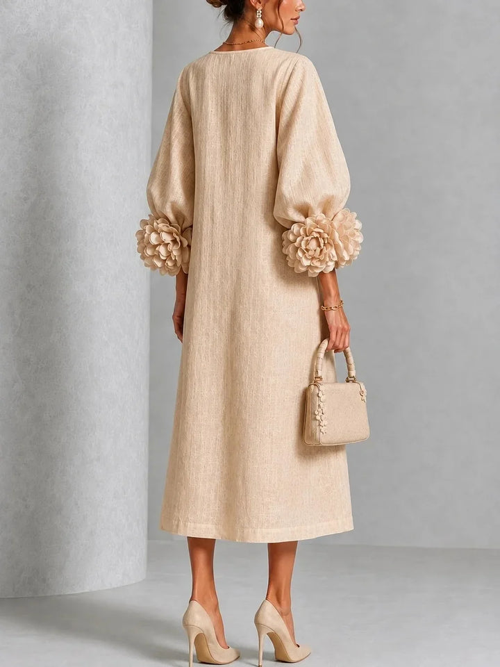 Camila Lantern Sleeve Midi Dress