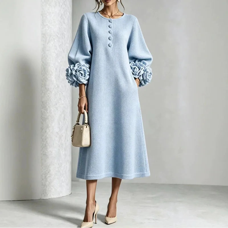 Palermo Button Front Knit Midi Dress