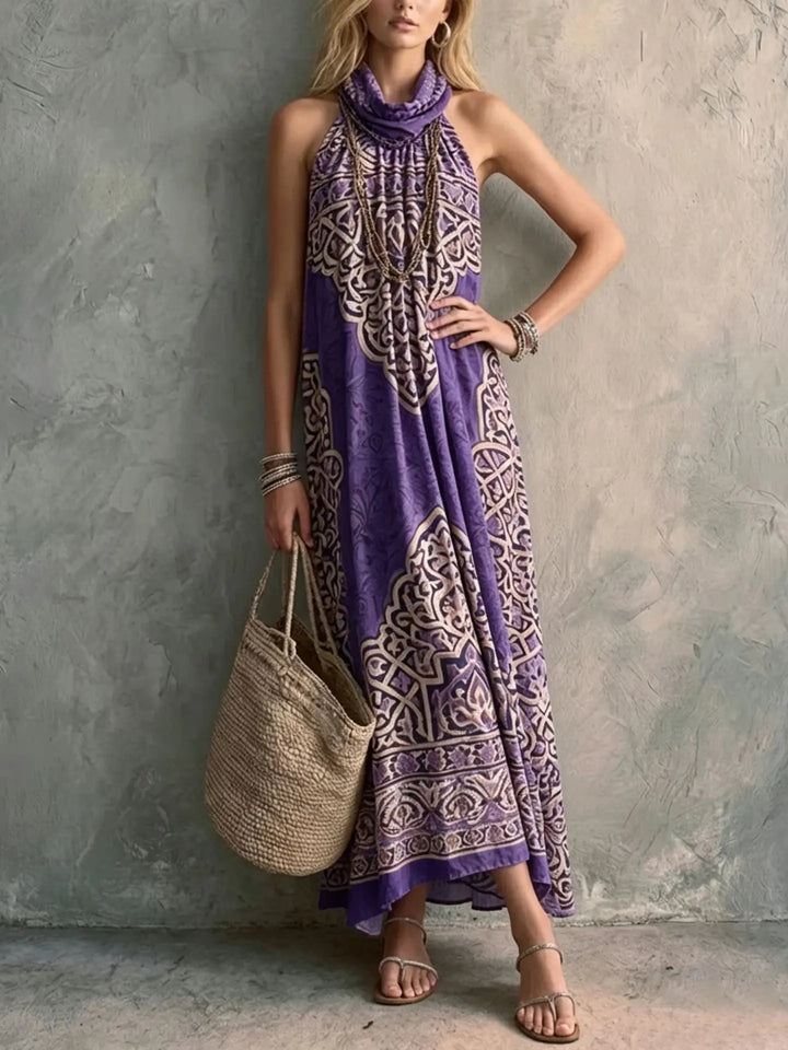 Cynthia Bohemian Halter Maxi Dress
