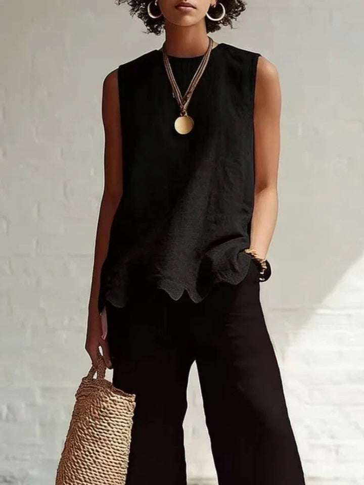Bravelle Flowy Sleeveless Casual Top