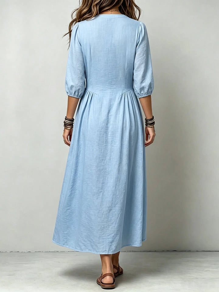 Adeline Button Front Maxi Dress