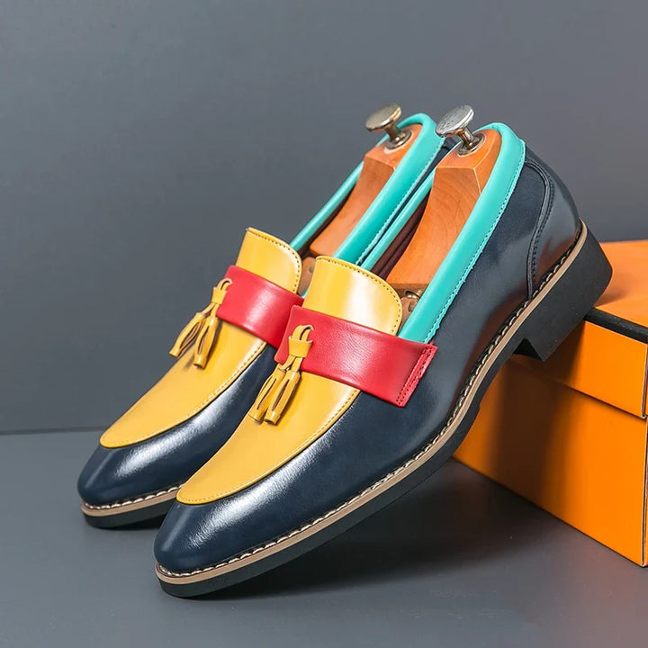 Mercer Colorblock Tassel Loafers