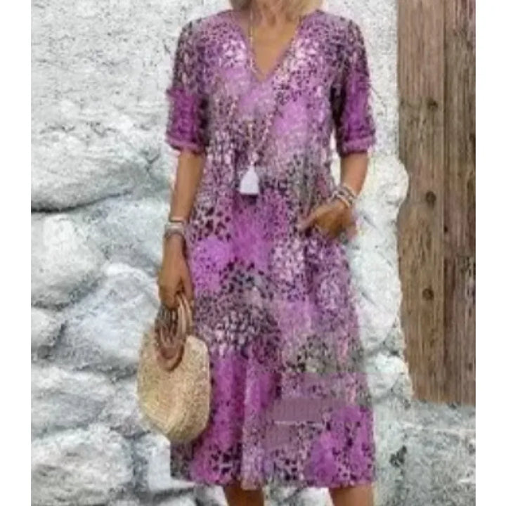 Valeska Boho Printed Midi Dress