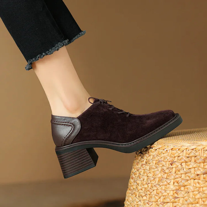 Harper Suede Block Heel Loafers