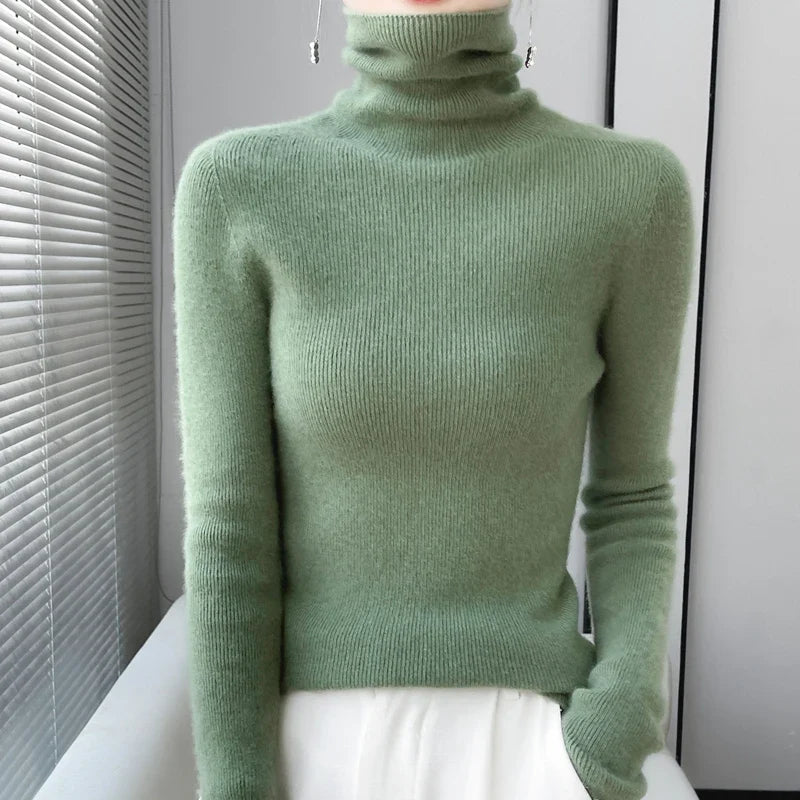 Colette Ribbed Turtleneck Sweater