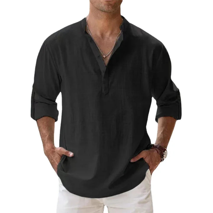 Ethan Long Sleeve Henley Shirt