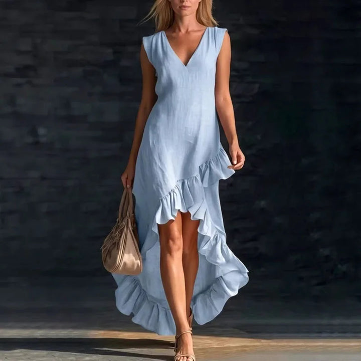 Jessica Flowy Ruffle Maxi Dress
