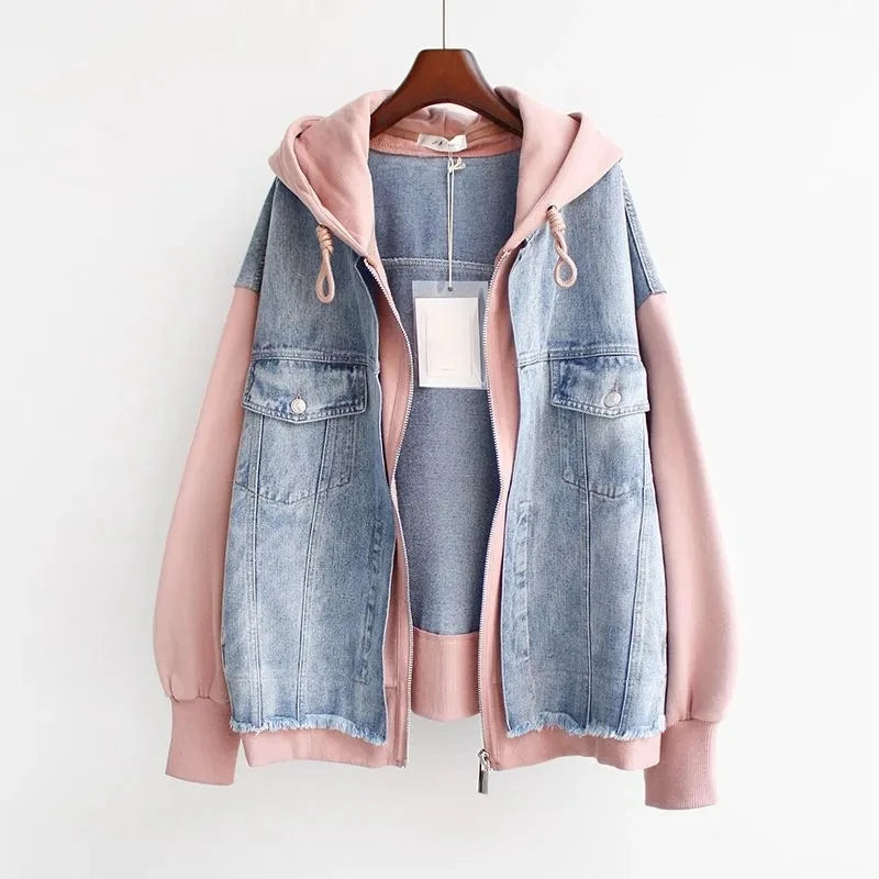 Corinne Hooded Denim Jacket