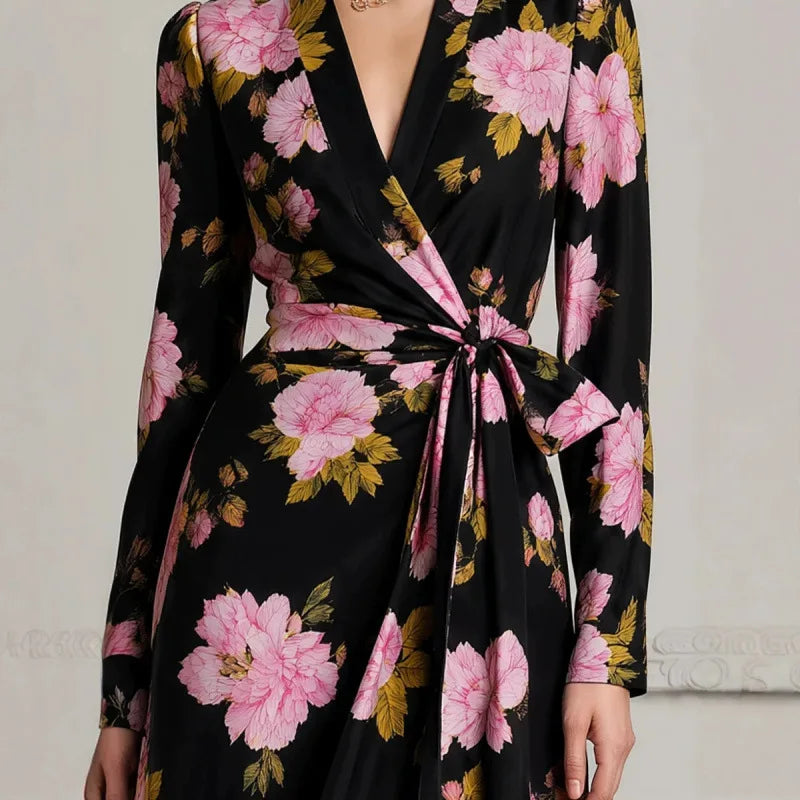岁 Wrap Front Floral Dress